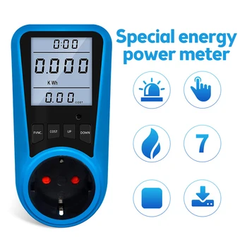 EÚ Zástrčku Digitálne Aktuálne Meter Voltmeter AC Power Meter 0V-9999V 0W-3680W Čas Watt energie Energie Tester Wattmeter NÁS BRITÁNII AU