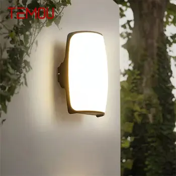 TEMOU Modern Vintage Nástenné Svietidlo Jednoduché Kreatívne Exteriérové LED Sconces Vonkajšie Vodeodolné IP65 pre Villa Záhradu, Balkón, Chodba
