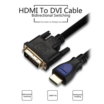 1,5 M/3 M Vysokej Rýchlosti kompatibilný s HDMI Kábel DVI Monitor Kábel PC, Notebook, Monitor LCD Projektor grafický Adaptér