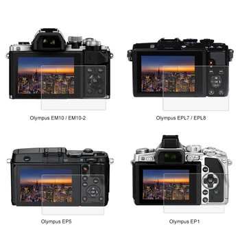9H Tvrdené Sklo LCD Screen Protector Film Pre Fotoaparát Olympus E-M10 Mark II, E-M10, EPL7/EPL8, EP5, EM1 LCD Screen Guard Film