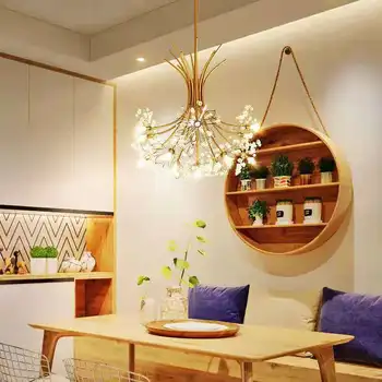 2023 Nové Nordic jednoduché púpava luster spálňa jedáleň verande svetlo luxusný luster iron art led crystal lampy