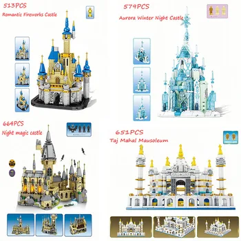 Nová MOC Kreatívne HOBBY Sen Magic Castle stavebným Model Malých Častíc Pre Deti je Zostavený Tehly Narodeniny Hračka Dary