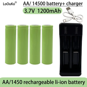 LOOUKO 14500 Batéria 3,7 V veľkokapacitný 1200mah Lítium-iónová Batéria, Používaná na Elektrické zubné Kefky, Britva, Nabíjateľná Batéria