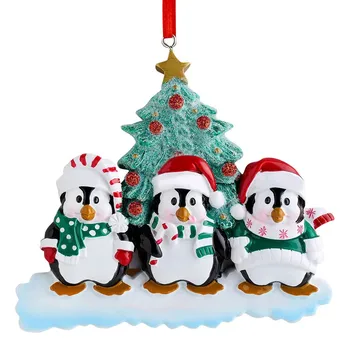 Krásny Vianočný Strom Dekorácie Penguin Drevené Vianočný Stromček Prívesok Ozdoby Na Vianočné Dovolenku Festivel Sezóny Domov