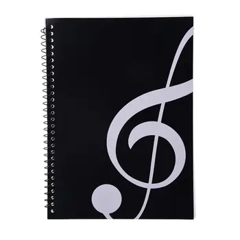 50 Stránky Hudba List Špirála Notebook Stave Zamestnancov Rukopis Papieri Knihy