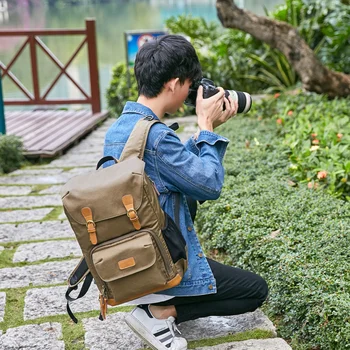 Elegantné Kórea Štýl Kamery Batoh Profesionálne Outdoor Fotograf Veľkú Kapacitu Foto Taška S Statív Držiak Pre DSLR
