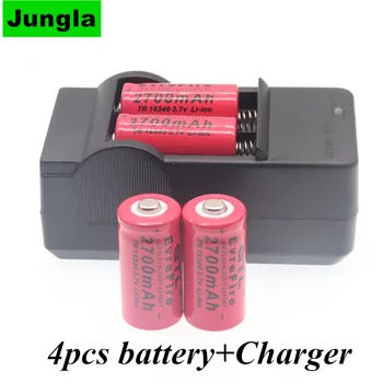 2700mah nabíjateľná 3,7 v li-ion16340battery cr123a batérie, led baterka cestovné sieťovej nabíjačky pre 16340 cr123a batérie