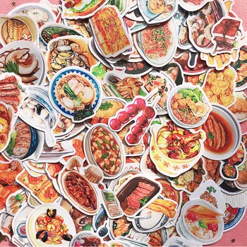 160 Ks/Set Potravín, Jedál Dekoratívne Nálepky DIY Čínske Jedlo Recept na Chutné Jedlo Scrapbooking Štítok Nálepky