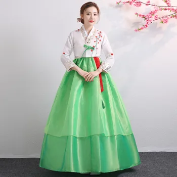 Tradičné Kórejské Hanbok Ženy Oblečenie Súdu, Vyšívané Šaty Národnej Fázy Tanec Vykonáva Ázijské Oblečenie Tanečné Kostýmy