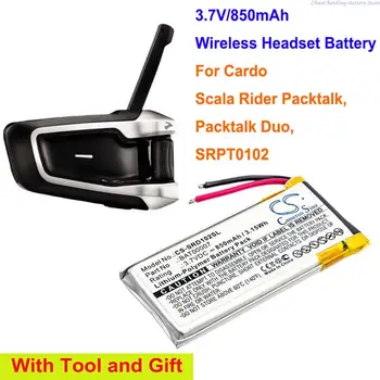 CS 850mAh Bezdrôtový Headset Batérie pre Cardo Scala Rider Packtalk, Packtalk Duo, SRPT0102