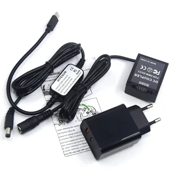 USB Typ-C Power Bank Kábel+DMW-BLB13 DCC3 DC Spojka+PD Nabíjačka pre Panasonic G1, GH1 GF1 G2, G10