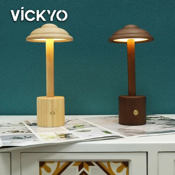 VICKYO Tvorivé LED Tabuľka Svetlo Húb Lampy Jednoduchý Stôl Lampy Domova Pre Domáce Obývacia Izba, Spálňa, Nočné Osvetlenie Noc