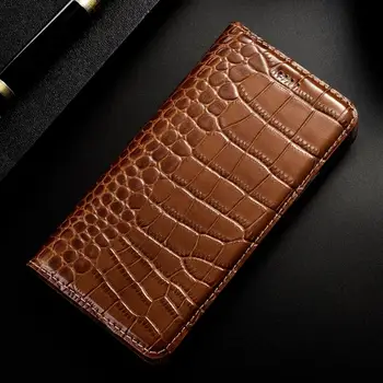 Pre Samsung Galaxy Note 8 9 10 20 Lite Pro Plus UItra Prípade Krokodíla Pravej Kože Flip Cover Prípadoch