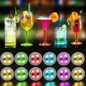 7 Farby Svetelná Dráha LED Bar Nápoje Pohár Pad Alkohol Fľaše Dráha Atmosféru Svetla Pohár Nálepky Strany Piť Pohár Váza Dekor