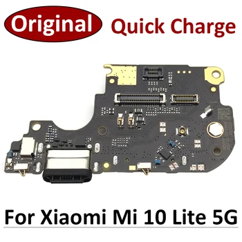 Originál Nové Pre Xiao Mi 10 Lite 5G Dock Konektor Micro USB Nabíjací Port Nabíjanie Flex Kábel Micro Rada Pre Xiao Mi10 Lite