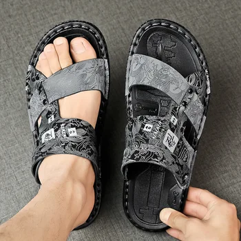 Módne Retro Denne Sandále Prenos Papuče Topánky pre Mužov Pohodlné Príležitostné Letné žabky Vonkajšie