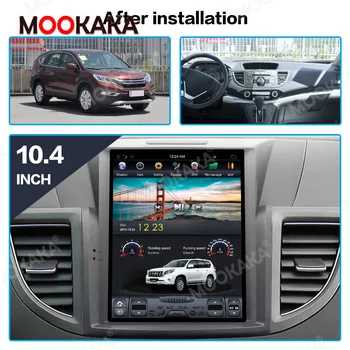 Na Honda CRV 2012-2016 Android 9.0 Tesla Štýl PX6 Auto Nie DVD Prehrávač, GPS Navigáciu, Multimediálny Prehrávač Carplay Stereo Hlava Jednotky
