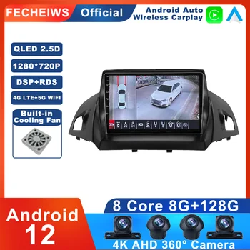 9 Palcový Android Pre 12 Ford Kuga Uniknúť 2013 - 2016 autorádia Video SWC Bezdrôtový Carplay Auto BT DSP 4G RDS WIFI AHD Multimediálne