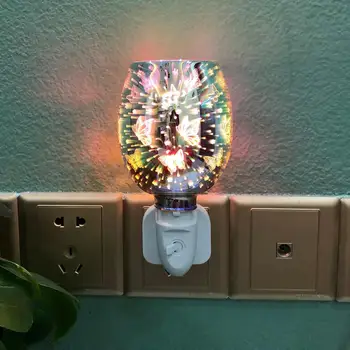 Elektrické Vosk Roztopia Horák 3D Butterfly Vonná Sviečka Teplejšie Nočné Svetlo Lampy Pre Domáce Kancelárie, Spálne, Obývacia Izba Dekor