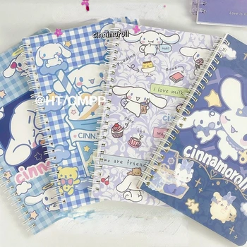 Sanrio Hello Kitty Kuromi Moje Melódie Cinnamoroll Vysokú Hodnotu Cievka Notebook Obmedzené Študent Roztomilý Notebooky Písanie Podložky Časopisoch