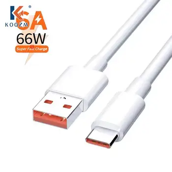 6A USB Typ-C Kábel 66W 2 m 1m 1,5 m Pre Mate 40 Pro Rýchle Nabíjanie drôt Nabíjací Kábel Dátový Kábel