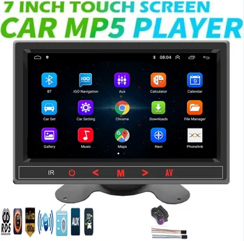 B200C 7Inches HD Obrazoviek Auta, FM Rádio, Bluetooth-kompatibilné 5.0 Auto Multimediálny MP5 Prehrávač Hudby pre Android, Auto Apple Carplay
