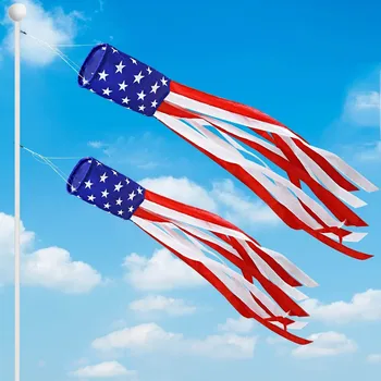 Americká Vlajka Windsock Na Deň Nezávislosti 4. júla Dekorácie Vonkajšie Závesné Hviezdy Pruhy Usa Vlajky DecoraçãO декор для