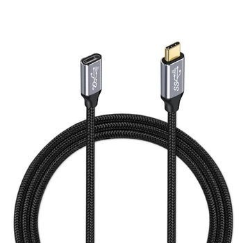 Typ-C 3.1 Gen 2 Samec Samica Predlžovací Kábel 5A 100W USB C Procesné Dátové Linky 25/50/100/150/200/300 cm