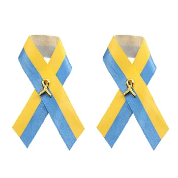 Vlajka ukrajinskej Mier Uzol Brošňa Modrá Žltá Stuha Odznak Kolíky pre Oblečenie Batoh Klobúk Taška