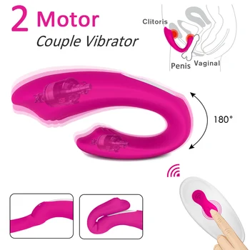 2 Motorové Vaginálny Vibrátor Stimulátor Klitorisu Bezdrôtové Diaľkové Vibrátory Páry Análny Vibrátor Masturbator pre Ženy Sexuálne Produkty