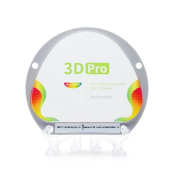 MIIYEN 57% Priepustnosťou Svetla D Tvar Zirconia Blok 3D Pro Viacvrstvových CAD CAM Implantát Protézy Materiál AGx16mm