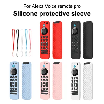 NOVÉ, Mäkké Silikónové puzdro Pre Amazon Alexa Hlas Remote Pro Anti-drop Prachotesný Shockproof Diaľkové Ovládanie Ochranný Kryt Case