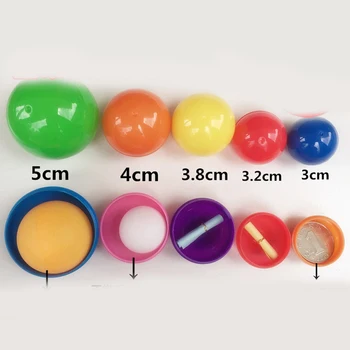 50 ks zmiešané farby 50mm Otvoriť loptu dotyk lotérie loptu nepriehľadné farba loptu môže otvoriť 5cm duté gule