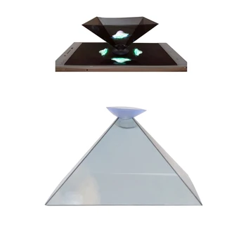 Univerzálny Mobilný Telefón 3D Hologram Pyramídy Displej Projektor Stojan 360-Stupeň Obrázky Kreslené Interakcie Dropship