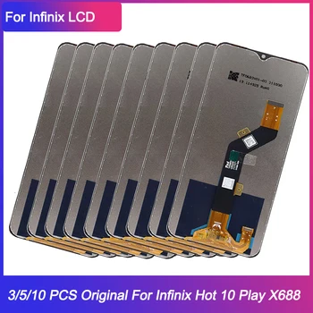 3/5/10 KS 100% Testované, Originálne LCD Pre Infinix Hot 10 Hrať X688 Displej Dotykovej Obrazovky Montáž Digitalizátorom. Pre Infinix X688 LCD