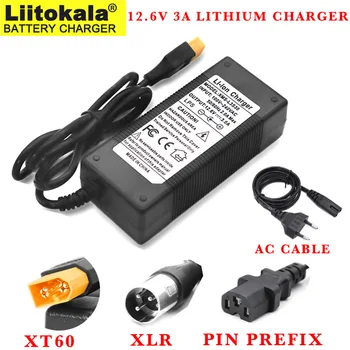 LiitoKala 12,6 V 3A Lítiové Batérie, Nabíjačky 3 série lítium Cbattery 12V batérie, nabíjačky XT60/XLR/Pin prefix Zapojte napájací kábel
