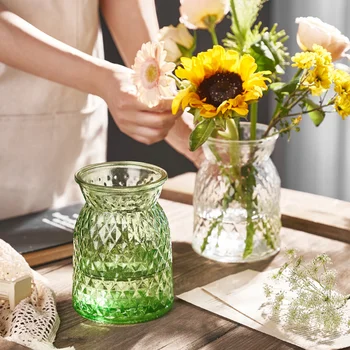 Svetlo Luxusné Tabuľka Sklenené Vázy Sušené Kvety Usporiadanie Fľaša Obývacia Izba Vody Kultúry Hydroponické Kontajner Ozdoby