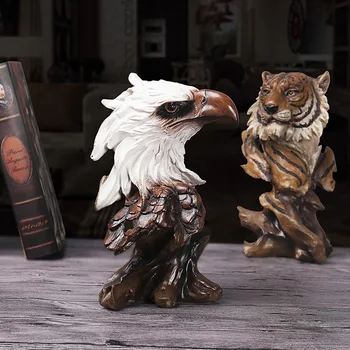 Domov Tvorivosti Imitácia Dreva Koreňa Zvieracie Hlavy Obrázok Eagle Hlavu Dekorácie Retro Office Otvorenie Kolaudačné Párty Darček Dekorácie