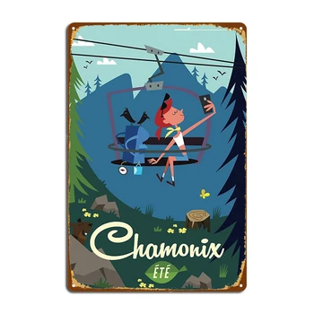 Chamonix Ete Plagát Kovové Značky Klubu Strany Projektovanie Garáž Dekorácie Tin prihlásiť Plagáty