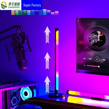 2 KS RGB LED Pásy Svetlo RGB Ploche Atmosféru Nočné Svetlo LED, Stolové Lampy, Bar Auto Izba TV Herné Počítačová Hra Dekorácie