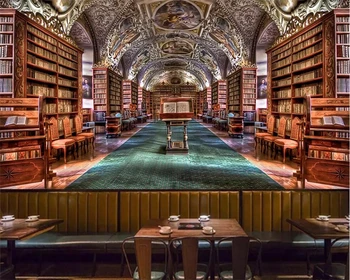 beibehang Prispôsobené modernej Európskej knižnici, knižnica, bar náradie pozadia, tapeta na stenu papiere domova papier peint