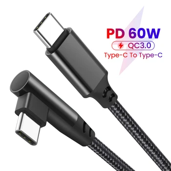 Jedno Koleno PD 60W, USB C do USB Typu C Kábel pre Samsung Huawei Rýchle Nabíjanie 3.0 Rýchle Nabíjanie pre MacBook Pro Dátový Kábel Kábel