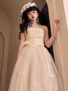 Kawaii Elegantné Balet Štýl Lolita Dievčatá Jsk Šaty Flower Svadobný Darček K Narodeninám Ženy Fashion White Lolita Šaty