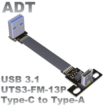 USB 3.1 Typ C Predlžovací Kábel 5 cm 10 cm 20 cm USB3.0 Mužského Typu-c Samica 90 Uhlové Predĺženie Adaptér Kábel, Pravý/ľavý/nadol/nahor