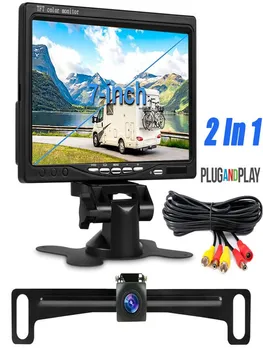7 palcový LCD Monitor Vozidla Zozadu 1080*720 Nahrávanie, DVR Truck Záložný Fotoaparát Kit pre Kamión, Autobus Parkovanie Spätné Systém