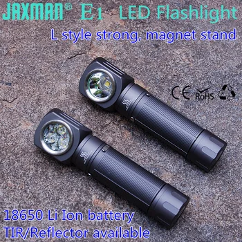JAXMAN E1 L-style LED 18650 Baterka hrudníka stolná lampa 1200lms s sponu pre rýchle odopnutie silný magnet