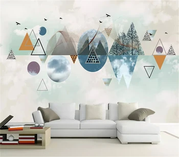 beibehang Vlastné moderné abstraktných de parede 3d tapeta Nordic abstraktné čiary moderný minimalistický geometrické TV pozadí na stenu