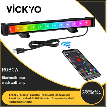 VICKYO Smart Wall Washer Bluetooth, Hlasové Ovládanie RGBCW Atmosféru Noci Ľahká Práca S Alexa Pre Spálne Hra Izba Obývacia Izba
