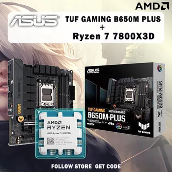 Nové procesory AMD Ryzen 7 7800X3D R7 7800X3D CPU+ASUS TUF HERNÉ B650M PLUS doska M-ATX AMD B650 DDR5 pamäte slot AM5 doska