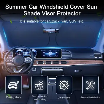 Auto Slnečník Obdĺžnikový Auto Slnečná Clona Univerzálny UV Ochranu Praktické Auto Predné Okno, Slnečná Clona
